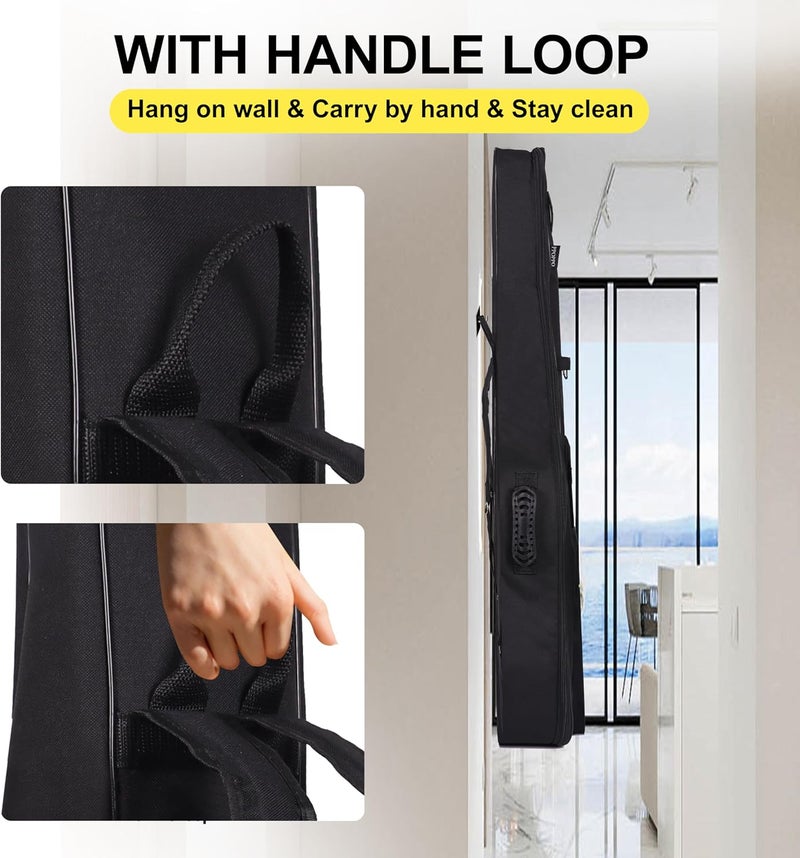 PPOPPO 40 41 42 Inch Acoustic Guitar Gig Bag (Oxford Fabric, 0.35" Padding & Water Resistance, Black) + 3-in-1 Guitar Capo (Heavy Zinc Alloy, Tuning/Pick Holder/String Pin Lifter) + 5 Picks - Image 4